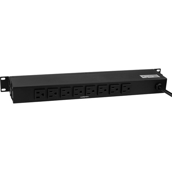 Quest Manufacturing HPSE10A 10 Outlets Horizontal 19" Rack Mount Surge/EMI Power Strip 120V/15A